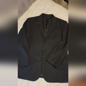 Alfani black and blue pinstripe suit XL blazer, pants 36x32